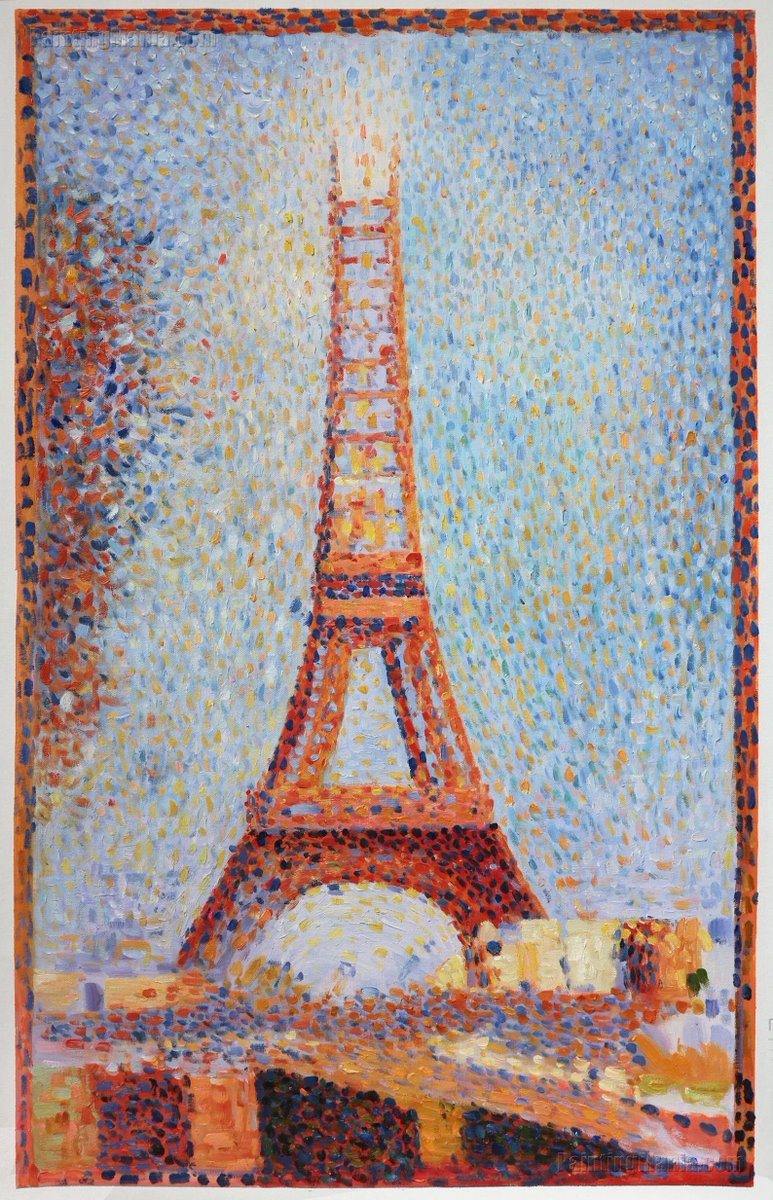 Antonio79B's tweet image. Oggi nel 1891 moriva il pittore #GeorgesSeurat, esponente del movimento #puntinista.

(LA TORRE EIFFEL, olio su tela).

#29marzo.