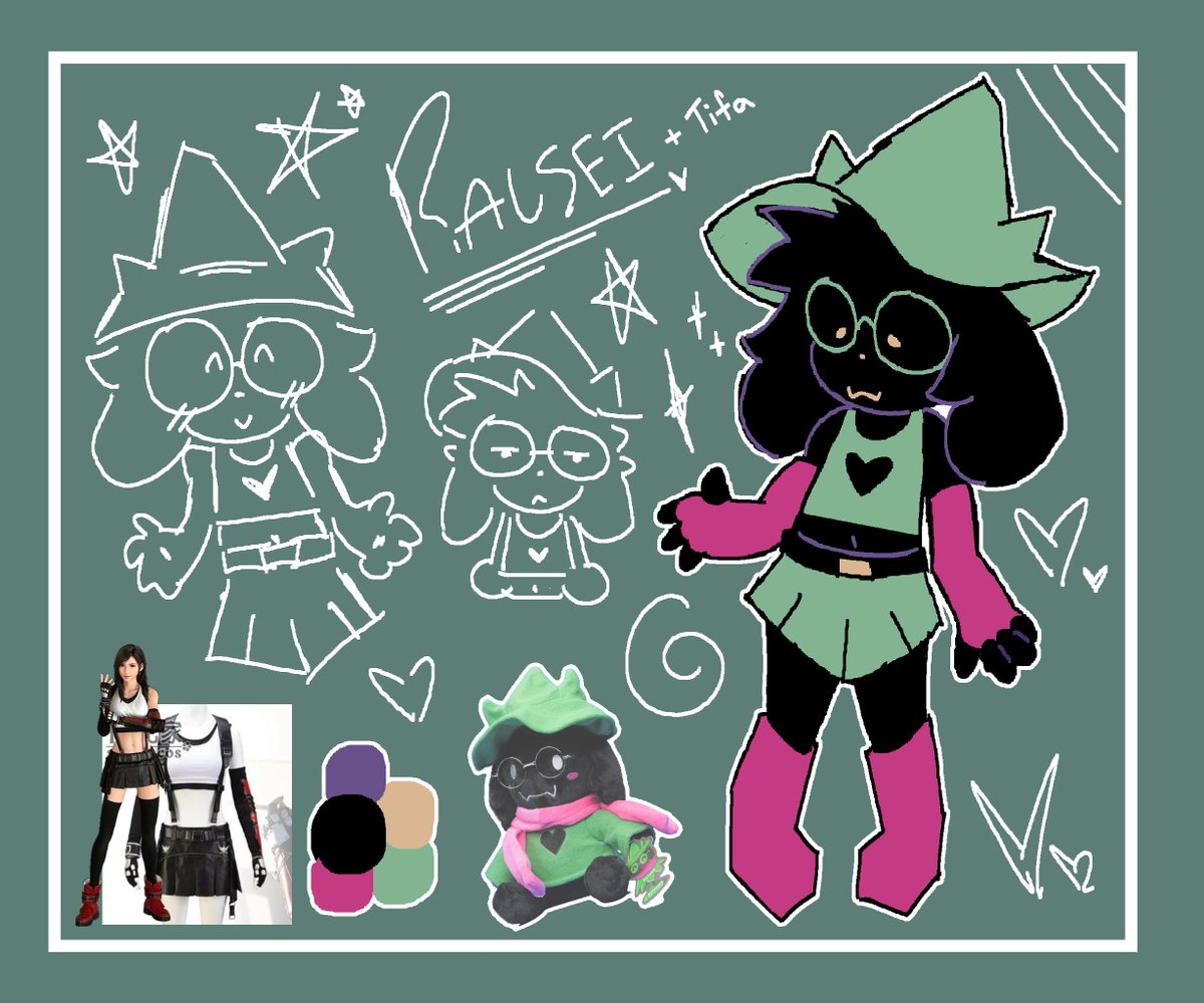i design &amp; voiced ralsei in this!!! he's a parallel to tifa ^_^ #deltarune