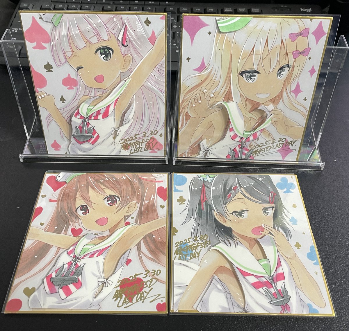 マエストラーレ級差分色紙、完成しましたので明日会場に持って行きます! 