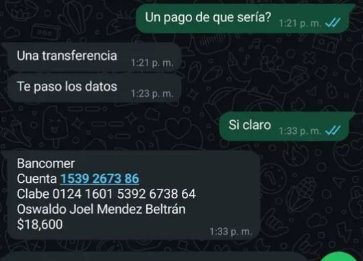 Hoy hackearon mi número de WhatsApp. Están pidiendo dinero a los contactos. No soy yo. Mi número ya cambió. <a href="/bbva/">BBVA</a> <a href="/FGRMexico/">FGR México</a>