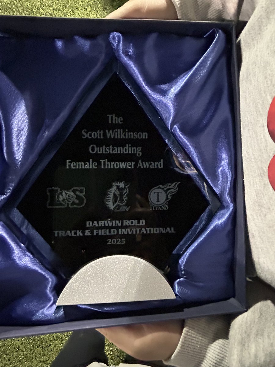 What an honor!!! Alyssah Price was awarded The Scott Wilkinson Outstanding Female Thrower Award! Could not have been given to a better person!