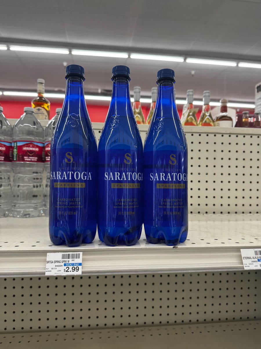 AssimMAddous's tweet image. Saratoga Water gained enormous brand recognition in just a few days, all thanks to the Morning Routine Guy. Yesterday at CVS, I couldn’t help but notice a couple of those iconic blue bottles gleaming from across the aisle.