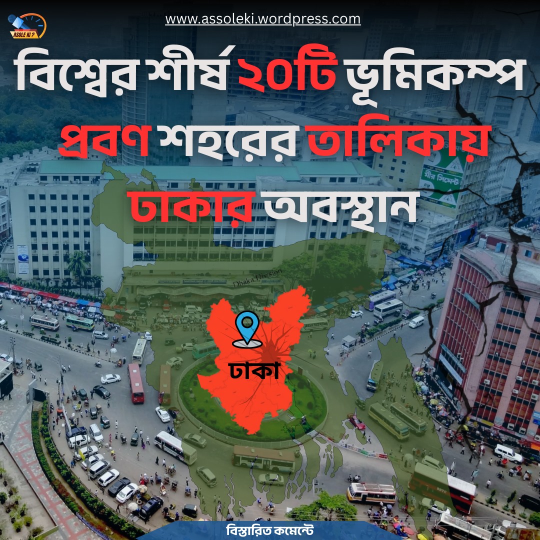 DiaRoy28's tweet photo. বিশ্বের শীর্ষ ২০টি ভূমিকম্পপ্রবণ শহরের তালিকায় ঢাকার অবস্থান। বিস্তারিত কমেন্টে। 
@MoJoJamil  #jmconlinemojo 
#Asoleki #Earthquakes #dhaka https://t.co/baU2LwkkJG