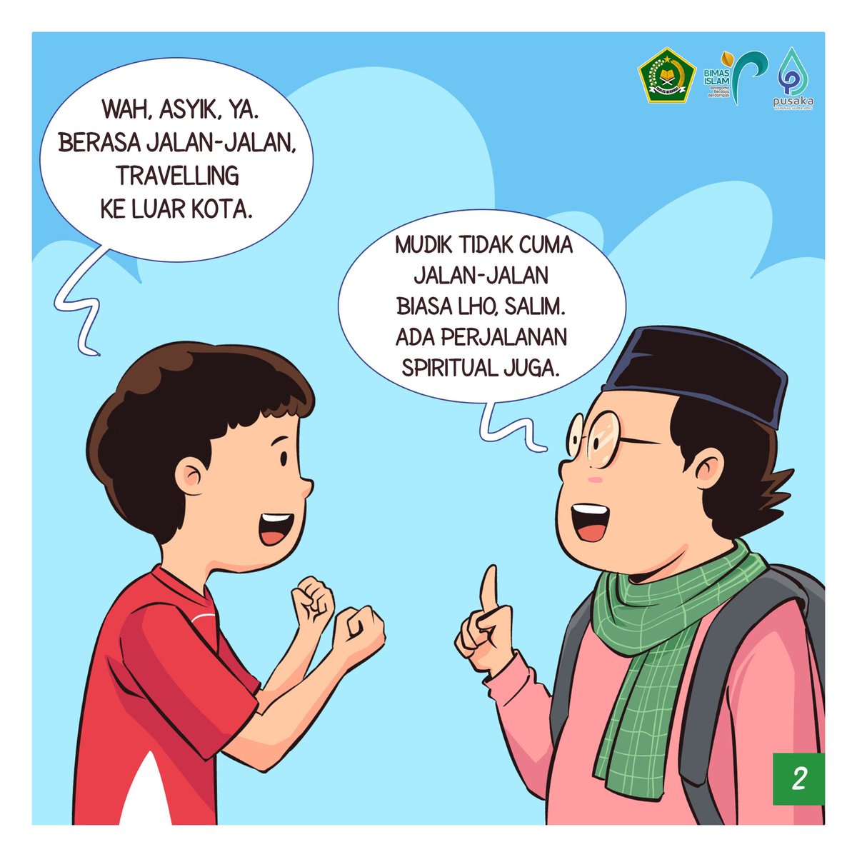 BimasIslam's tweet photo. Masya Allah, mudik tak hanya tradisi, tapi juga bisa menjadi ladang ibadah!
Niatkan sebagai bentuk birrul walidain dan ikhtiar menjaga silaturahmi. Semoga perjalananmu lancar dan selamat sampai tujuan.
Hati-hati di jalan, ya! #temanbimasislam
#kemenag #bimasislam #mudik https://t.co/YjiFen0Ekx