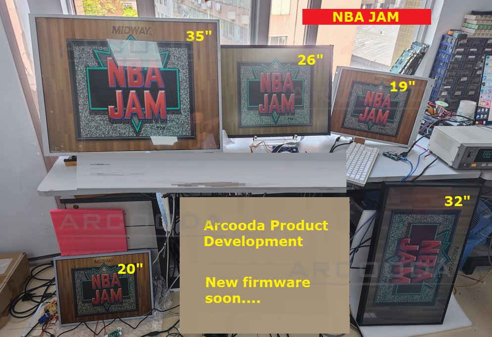 arcooda's tweet photo. V35 firmware is being rolled out to all new Arcooda monitor products in April. Now with even more arcade game board support - just press the auto button for full image display. 

https://t.co/Eh16AjZy5Z

#arcooda #RETROGAMING https://t.co/FrSRdETtPL