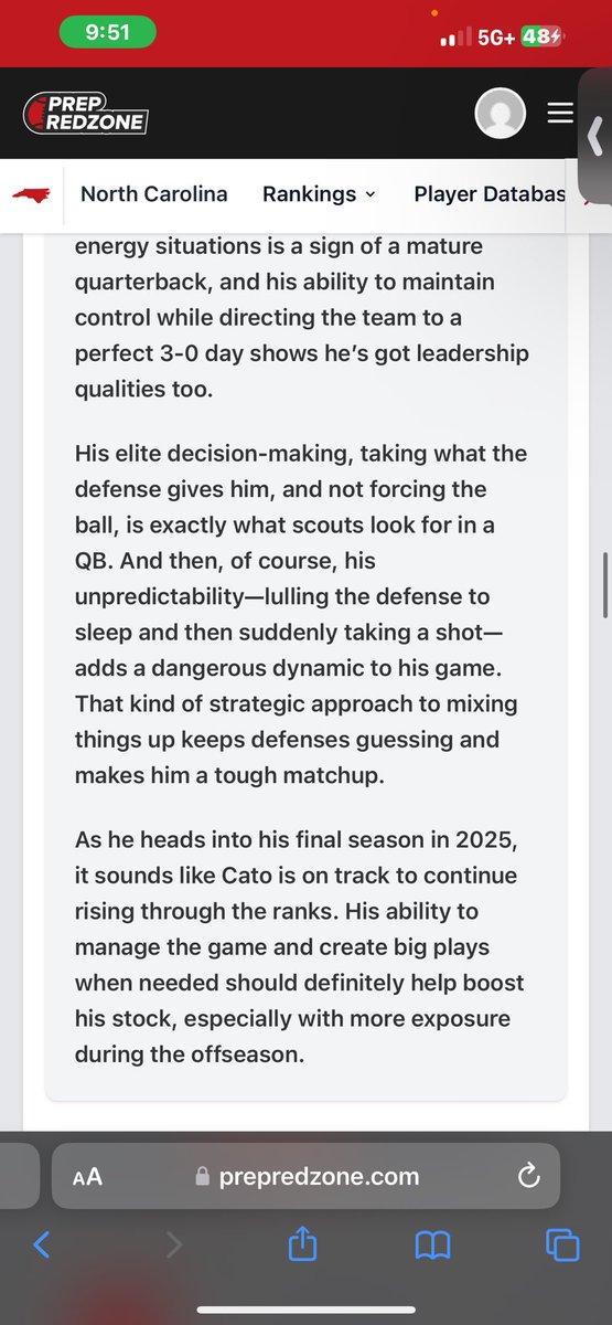 Chance Cato (@catochance17) on Twitter photo I appreciate <a href="/PrepRedzoneNC/">Prep Redzone North Carolina</a> for the recognition and a great write up!! <a href="/coachemupT/">Brandon Thompson</a> I appreciate <a href="/PrepRedzoneNC/">Prep Redzone North Carolina</a> for the recognition and a great write up!! <a href="/coachemupT/">Brandon Thompson</a>