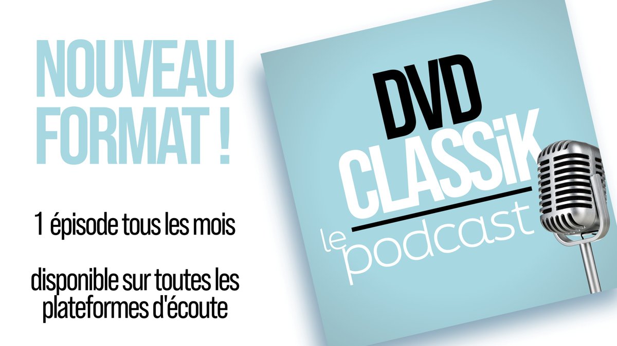 DVDClassik (@dvdclassik) on Twitter photo dvdclassik.com/article/annonc… DVDClassik vous propose un nouveau format pour partager avec vous l'actualité du cinéma de patrimoine, le podcast audio. 1er épisode à écouter sur Spotify, Deezer, Apple Podcast & Podcast Addict. <a href="/ArtusFilms/">Artus films</a> <a href="/CarlottaFilms/">Carlotta Films</a> <a href="/SidonisCalysta/">Sidonis Calysta</a> dvdclassik.com/article/annonc… DVDClassik vous propose un nouveau format pour partager avec vous l'actualité du cinéma de patrimoine, le podcast audio. 1er épisode à écouter sur Spotify, Deezer, Apple Podcast & Podcast Addict. <a href="/ArtusFilms/">Artus films</a> <a href="/CarlottaFilms/">Carlotta Films</a> <a href="/SidonisCalysta/">Sidonis Calysta</a>