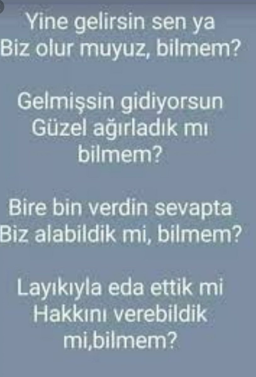 EvaHamamci28's tweet photo. #SonSahur #Sonİftar 😔
Güle güle YA ŞEHR-İ RAMAZAN❤️
Ey Mübârek Kur'ân ayı,
Saimlere gufran ayı,
Mü'minlere ihsan ayı,
Şehri Mübârek gülegüle❤️
Gündüzlerin rahmet idi,
Gecelerin nîmet idi,
Âşıklara vuslât idi,
Şehri Mübârek gülegüle❤️
RABBİM CÜMLEMİZİ YİNE KAVUŞTURSUN İNŞALLAH 🤲 https://t.co/RsCwGT6IBE