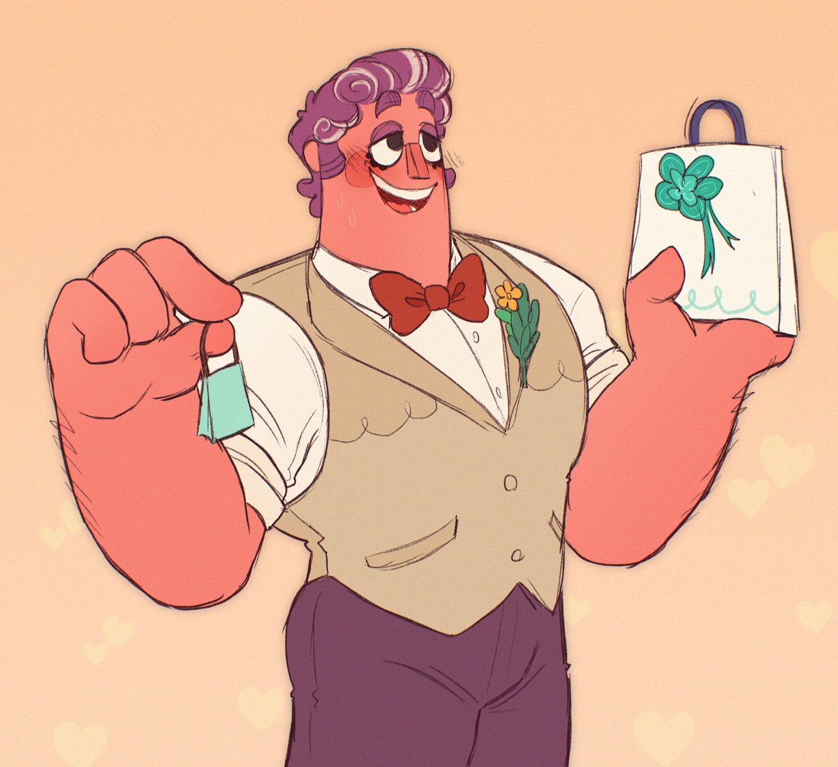 Qelo_draws's tweet image. Welli&apos;s wedding dress 🎂

#WelcomeHome #puppetoc #oc