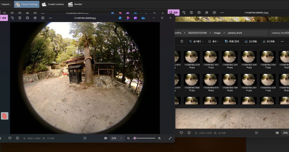 XSoranchuX's tweet photo. Eagle LiDAR Scannerの前カメラで取得した画像(広角)
この画像をMetashapeへぶち込み
Metashape でアライメント
COLMAP作成した方が画質はいいな
りぷへ続く
#EagelLiDARScanner
#3DmakerPro https://t.co/oqNJ0bm4nG