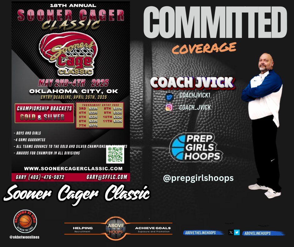 Committed Coverage 18th Sooner Cager Classic.  <a href="/PGHOklahoma/">Prep Girls Hoops Oklahoma</a> <a href="/abovelinehoops/">Abovethelinehoops</a> <a href="/Okbetweenlines/">OKHSGBBBetweentheLines</a> will be in the house covering girls.  <a href="/PrepHoopsOK/">Prep Hoops Oklahoma</a> <a href="/OKHoopsReport/">OKHoopsVideo</a> covering the boys
 
Click on link below to Sign up or for more info
soonercagerclassic.com