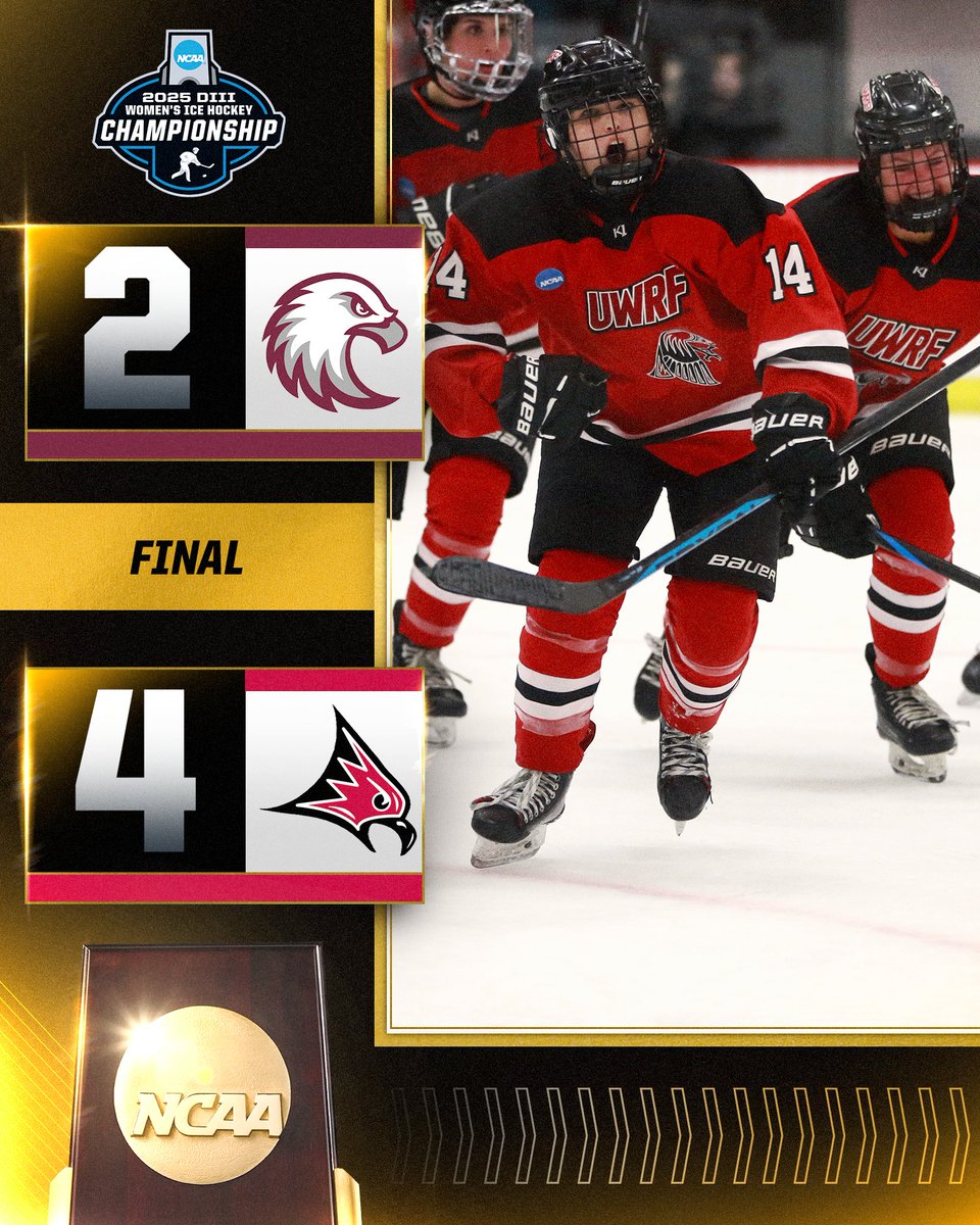 NCAA Division III (@ncaadiii) on Twitter photo π§ππ πππππ’π‘π¦ ππ₯π ππππππ‘π ππ§!
The hunt for a back-to-back championship continues for the <a href="/UWRFFalcons/">UW-River Falls Athletics</a>, who advance back to the title game for the second year in a row with a 4-2 win in the semis!
#WhyD3 | #D3hky π§ππ πππππ’π‘π¦ ππ₯π ππππππ‘π ππ§!
The hunt for a back-to-back championship continues for the <a href="/UWRFFalcons/">UW-River Falls Athletics</a>, who advance back to the title game for the second year in a row with a 4-2 win in the semis!
#WhyD3 | #D3hky