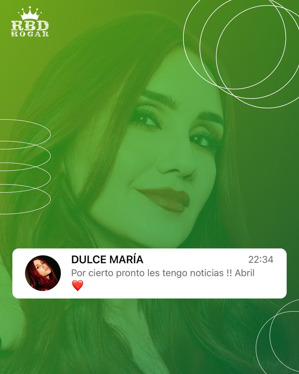 Ela tá, tá movimentando 🎶

<a href="/DulceMaria/">Dulce Maria</a> em seu canal de transmissão no WhatsApp diz que teremos notícias no mês de abril. 

Será que o novo single vem aí?