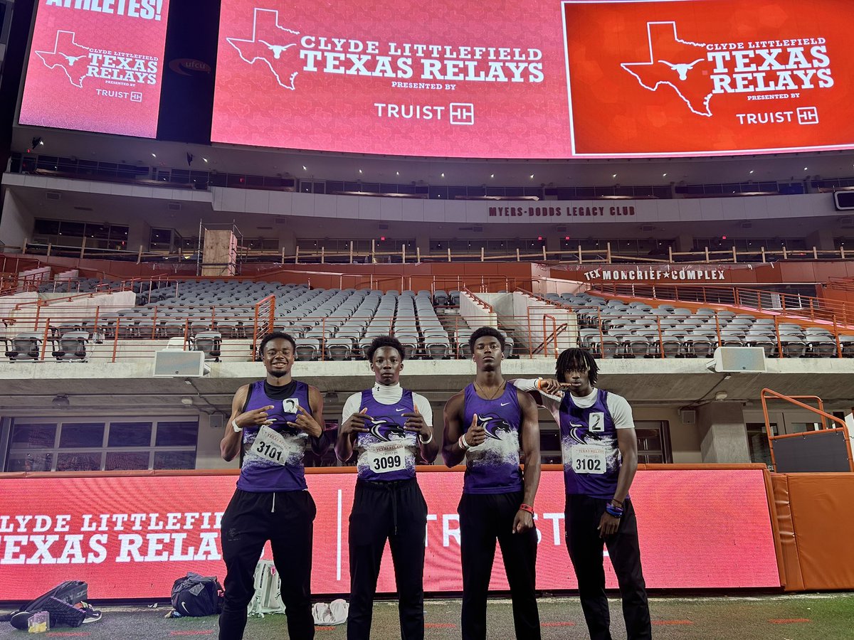 Congratulations to the Quartet of Darrell Price, Quency Grant , Khristian Jackson , &amp;  Mounir Spann  QUALIFYING for the finals in the 4x4 ! #TexasRelays #TrustTheProcess
