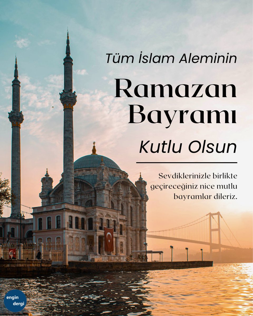Tüm İslam Aleminin #RamazanBayramı kutlu olsun.
Sevdiklerinizle birlikte geçireceğiniz nice mutlu bayramlar dileriz.