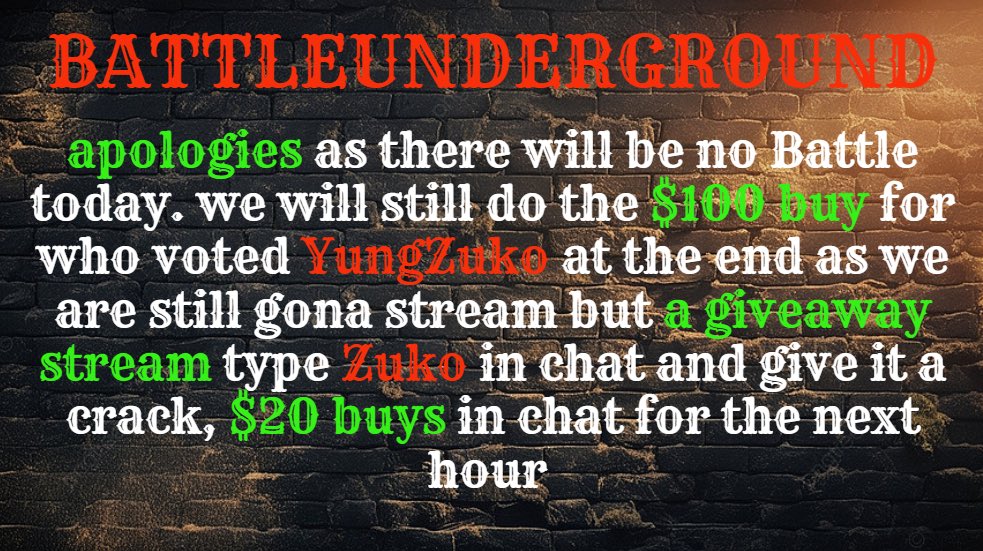 YungZukoKick's tweet photo. We are now live. No Battle tonight😢 Still come get in on the Bonus Buys! https://t.co/zMzYxf627o https://t.co/ZuLPTDqgTy