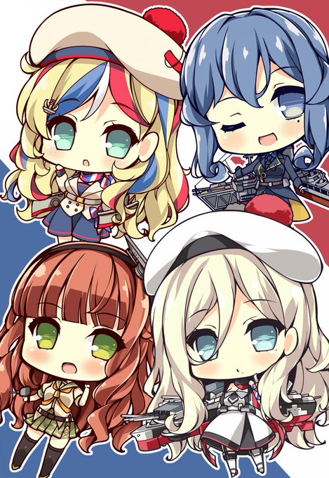 フランスオランダスウェーデン同盟明日の海外艦オンリーでポスカ4種(各100円)で出します 