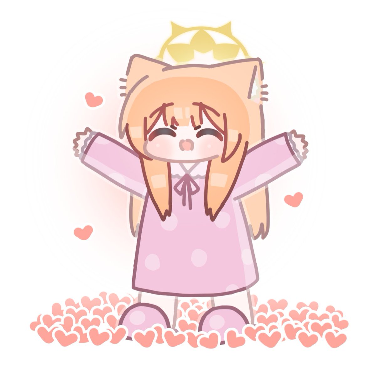 horuhara's tweet image. This cat became happy thanks to you!!!! 🐱🩷🩷🩷

#ブルアカ