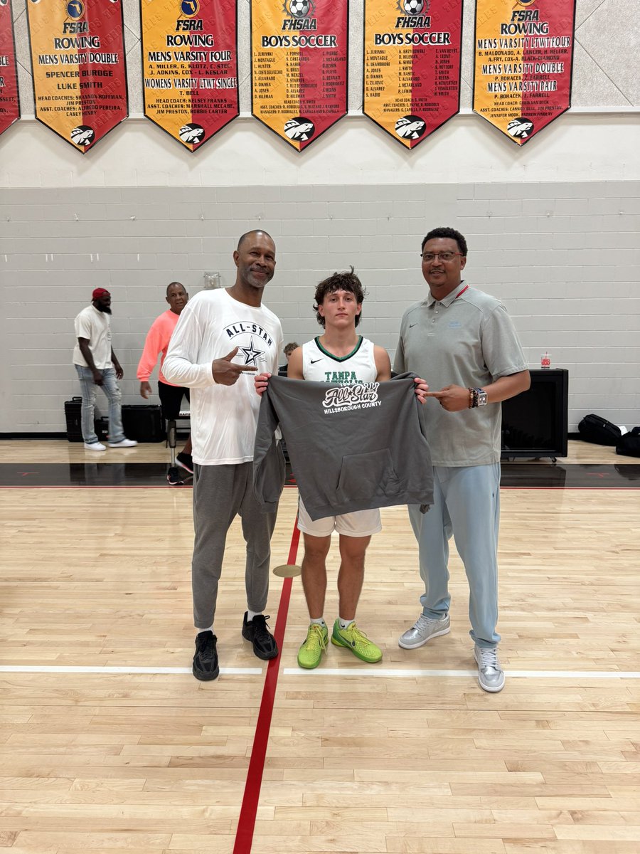 TBBCoaches's tweet photo. West defeats the East in the Tampa Bay Basketball Coaches Association All-Star game, 111-106. Congrats to MVPs Jason Johnson from Blake and Gavin Tinsley for Plant City. Dunk contest winner was Jason Johnson and 3-pt champ was Colby Cannizzaro from TC. https://t.co/g6KPN3vM3O
