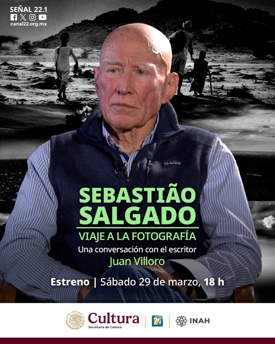Canal22's tweet image. No te pierdas de los mejores contenidos de #Canal22: ✨

📹#Estreno | Sebastião Salgado, viaje a la fotografía. Una conversación con el escritor Juan Villoro
⏰18:00 h

📺 #ProgramaEspecial | Elección judicial. En busca de un nuevo sistema de justicia
⏰19:00 h

🤴👑#Carlomagno…