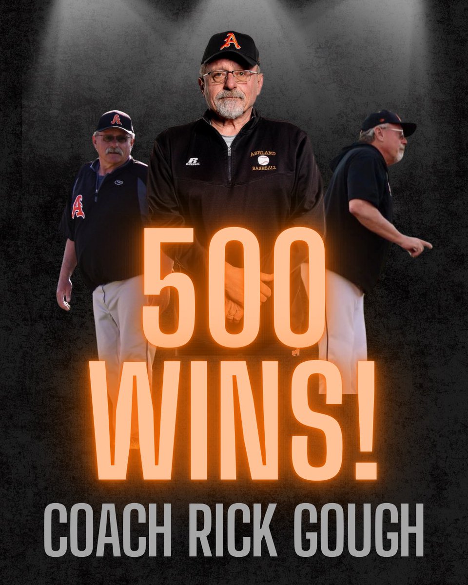Ashland High School Baseball (@arrow_baseball) on Twitter photo Congratulations to Head Coach, Rick Gough, on getting his 500th career win tonight! #GoArrows
<a href="/ArrowsAD/">Jason Goings</a> <a href="/paramoc/">steve paramore</a> <a href="/CoachWells/">Brandon Wells</a> <a href="/MowryKris/">Kris Mowry</a> <a href="/Schmidty_81/">Coach Chris Schmidt</a> <a href="/CoachBeer33/">A.J. Beer</a> Congratulations to Head Coach, Rick Gough, on getting his 500th career win tonight! #GoArrows
<a href="/ArrowsAD/">Jason Goings</a> <a href="/paramoc/">steve paramore</a> <a href="/CoachWells/">Brandon Wells</a> <a href="/MowryKris/">Kris Mowry</a> <a href="/Schmidty_81/">Coach Chris Schmidt</a> <a href="/CoachBeer33/">A.J. Beer</a>