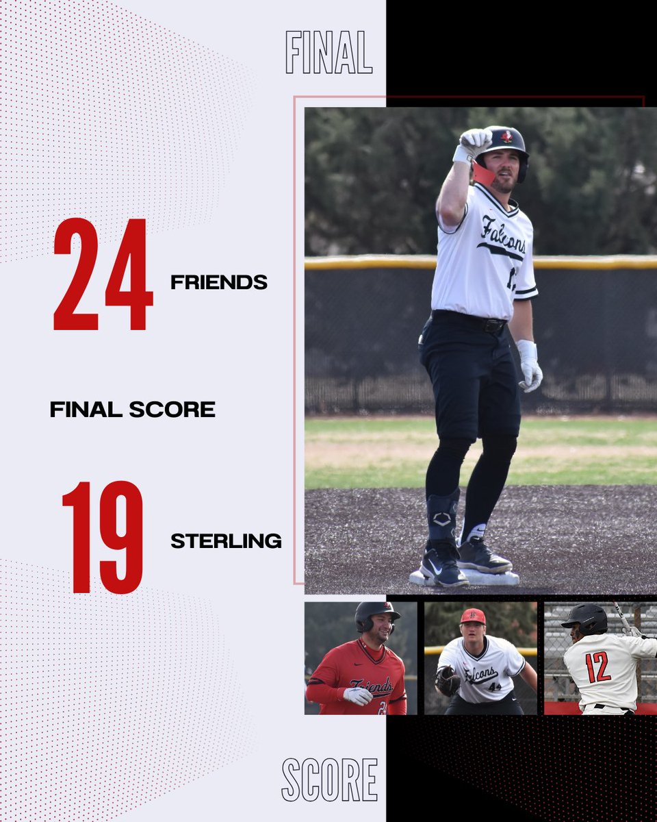 FriendsFalcons's tweet photo. BSB FINAL - Falcons victorious in Game 1 today against the Sterling Warriors, 24-19!
Stats from the day:
HRs: T. Godfrey(2), B. Socarras, M. Hartman, N. Armbrister
Doubles: B. Socarras, N. Benjamin, C. Rodriguez
Falcons will be back in action tomorrow Saturday March 29, for Games 2 and 3 against the Warriors!
Talons up!
#friendsfalcons #talonsup #kcacscores #honorGod
