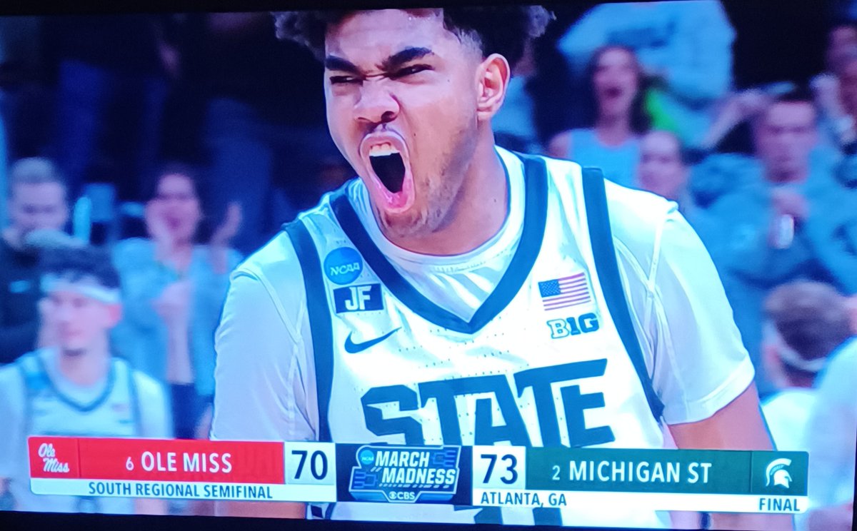 parkerandtheman's tweet photo. ELITE 8, baby! #MSU did what they had to do to get by Chris Beard and #0leMiss in Atlanta. Jase, who didn't even SC0RE until 1:30 left vs New Mexico, had 20 today. I have respect for Mississippi basketball. BUT #Spartans are playing SUNDAY! Auburn... 0R... Michigan? We'll see! https://t.co/s8aBWcNg7q