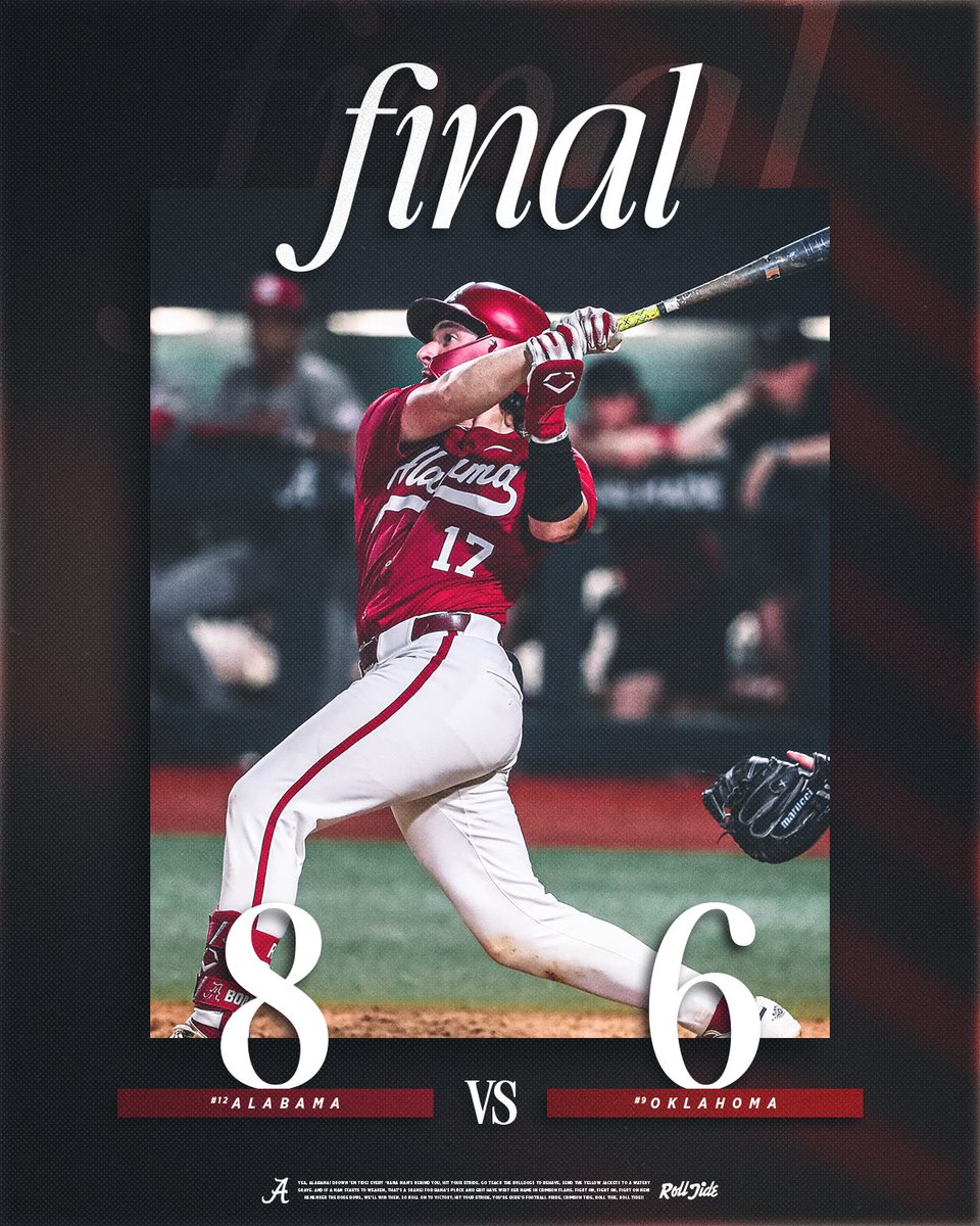 Stayed tough!

#RollTide