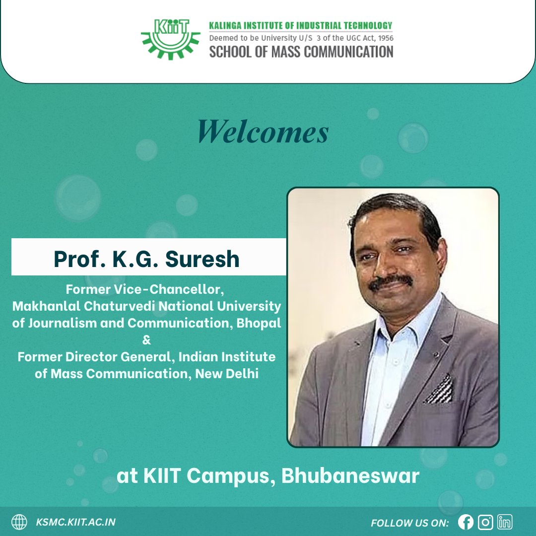 kg_suresh's tweet image. Odisha Calling: Day long engagements @KIITUniversity Bhubaneswar today. Hoping to catch up with friends in Bhubaneswar.
#mediastudies
#communication
#MassCommunication
#kgsuresh 
@dpradhanbjp @mcu_bhopal @IIMC_India @AshwiniVaishnaw @rammadhav_ @ashwani_mahajan @Sunil_Deodhar