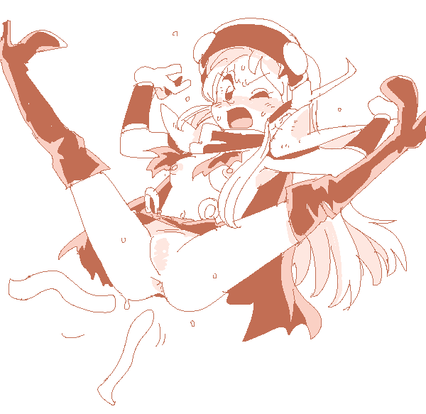 同じ構図で怨夜巫女。
具を描かねば消しは必要あるまい。 