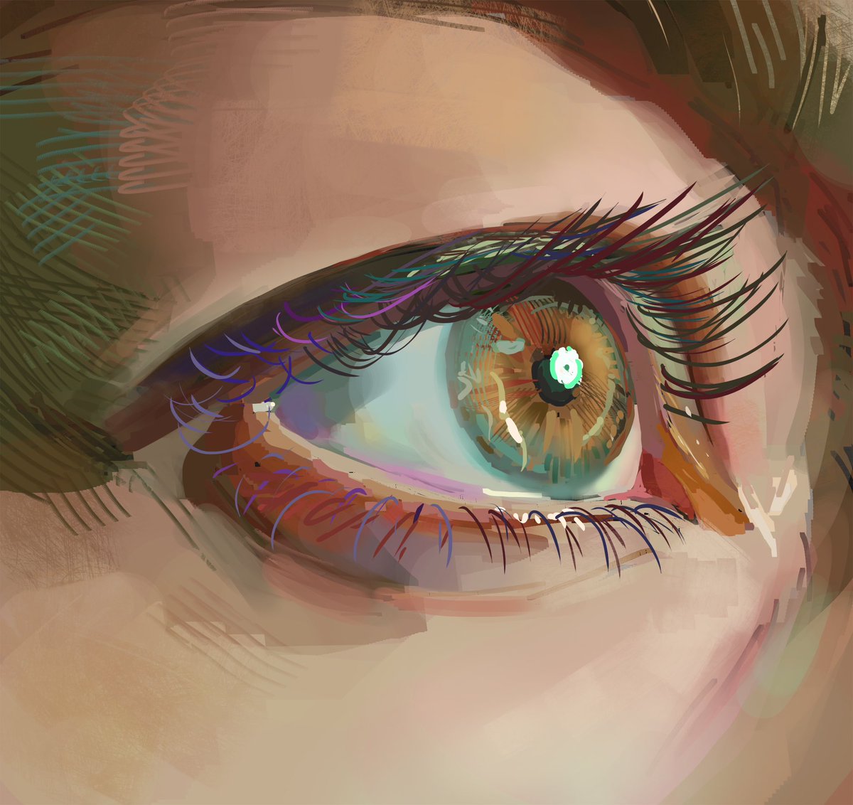 MakikoNanke's tweet photo. Eye study 
#paintingstudy #eye #eyestudy #practicepracticepratice #bizdev #conceptart #illustration #art #makikonankeart https://t.co/8vQlPL4pkM