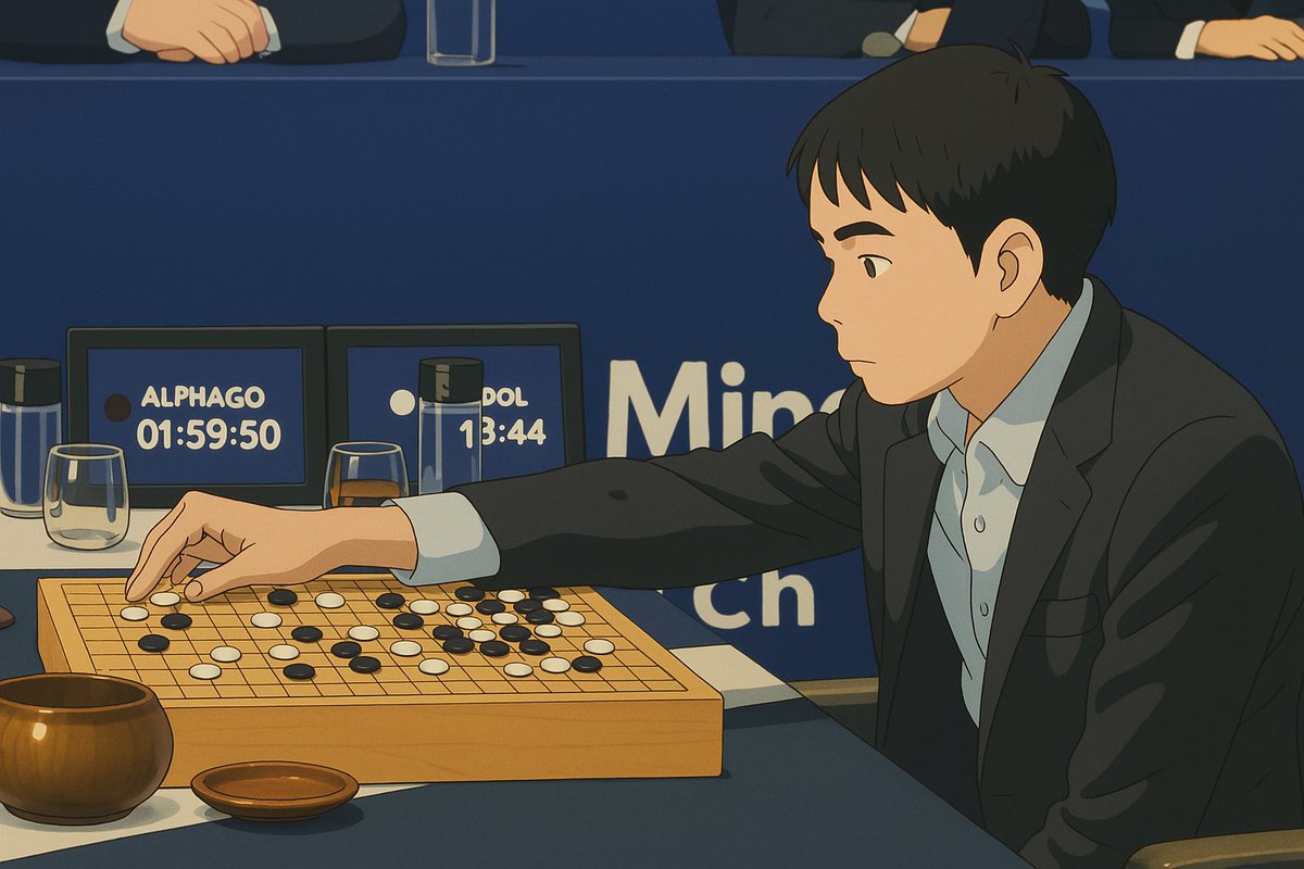 Lee Sedol in the historic match against <a href="/GoogleDeepMind/">Google DeepMind</a> AlphaGo
#GoGame #围棋 #囲碁