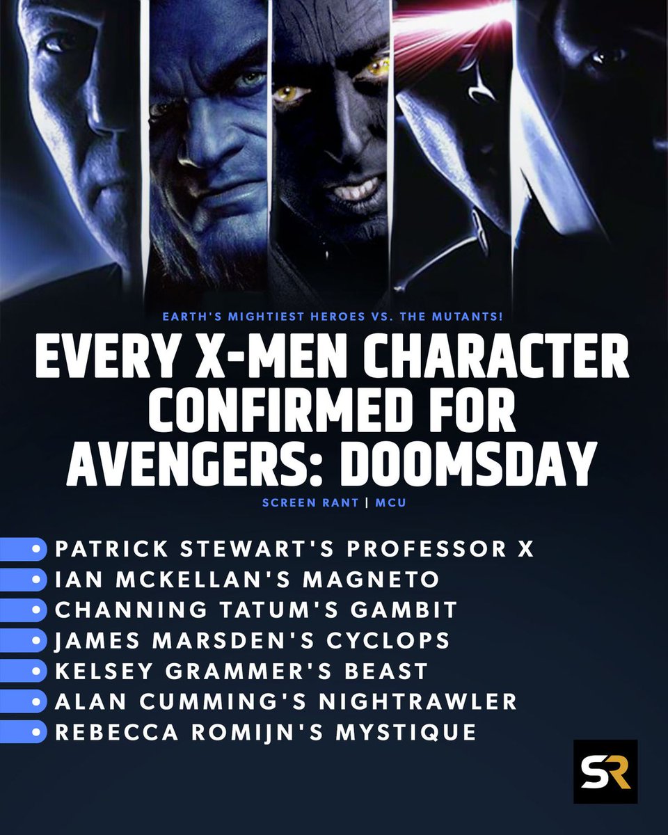 Marvel Studios confirmed Avengers: Doomsday's cast list with 27 different  actors. This includes multiple X-Men actors from the Fox universe, and a  couple of them haven't been seen on-screen in decades. Here's, image size:960x1200