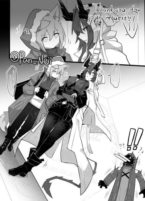 Commission
Thank you for your request
Red and ascalon r walking on the wall

This is the first commission for me to draw the little Red!!😭😭thank you

#アークナイツ #Arknights 