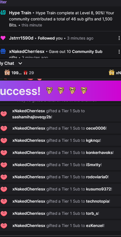 When playing games and my shit is going off like crazy and i get a level 8 hype train when im offline. You guys are crazy