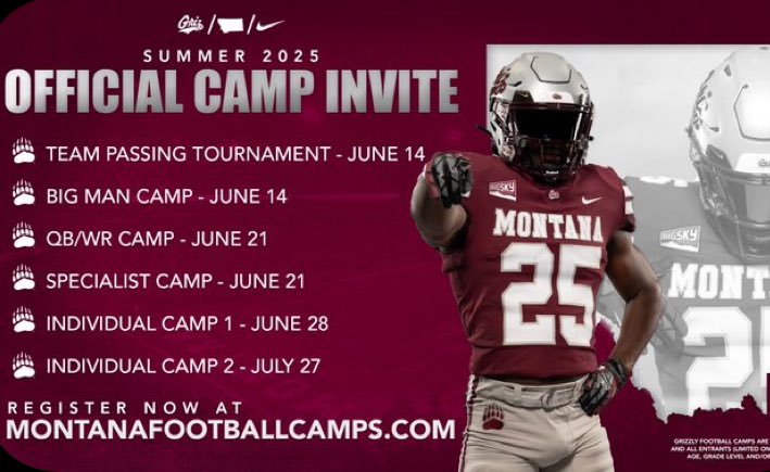 Miles Bellig (@milesbellig) on Twitter photo Thank you so much Coach <a href="/GrizCoachGreen/">Justin Green</a> for the camp invite! Looking forward to competing‼️
<a href="/BrandonHuffman/">Brandon Huffman</a> <a href="/adamgorney/">Adam Gorney</a> <a href="/TheUCReport/">Billy Tucker</a> <a href="/XclusiveSpeed/">Xclusive Speed</a> Thank you so much Coach <a href="/GrizCoachGreen/">Justin Green</a> for the camp invite! Looking forward to competing‼️
<a href="/BrandonHuffman/">Brandon Huffman</a> <a href="/adamgorney/">Adam Gorney</a> <a href="/TheUCReport/">Billy Tucker</a> <a href="/XclusiveSpeed/">Xclusive Speed</a>