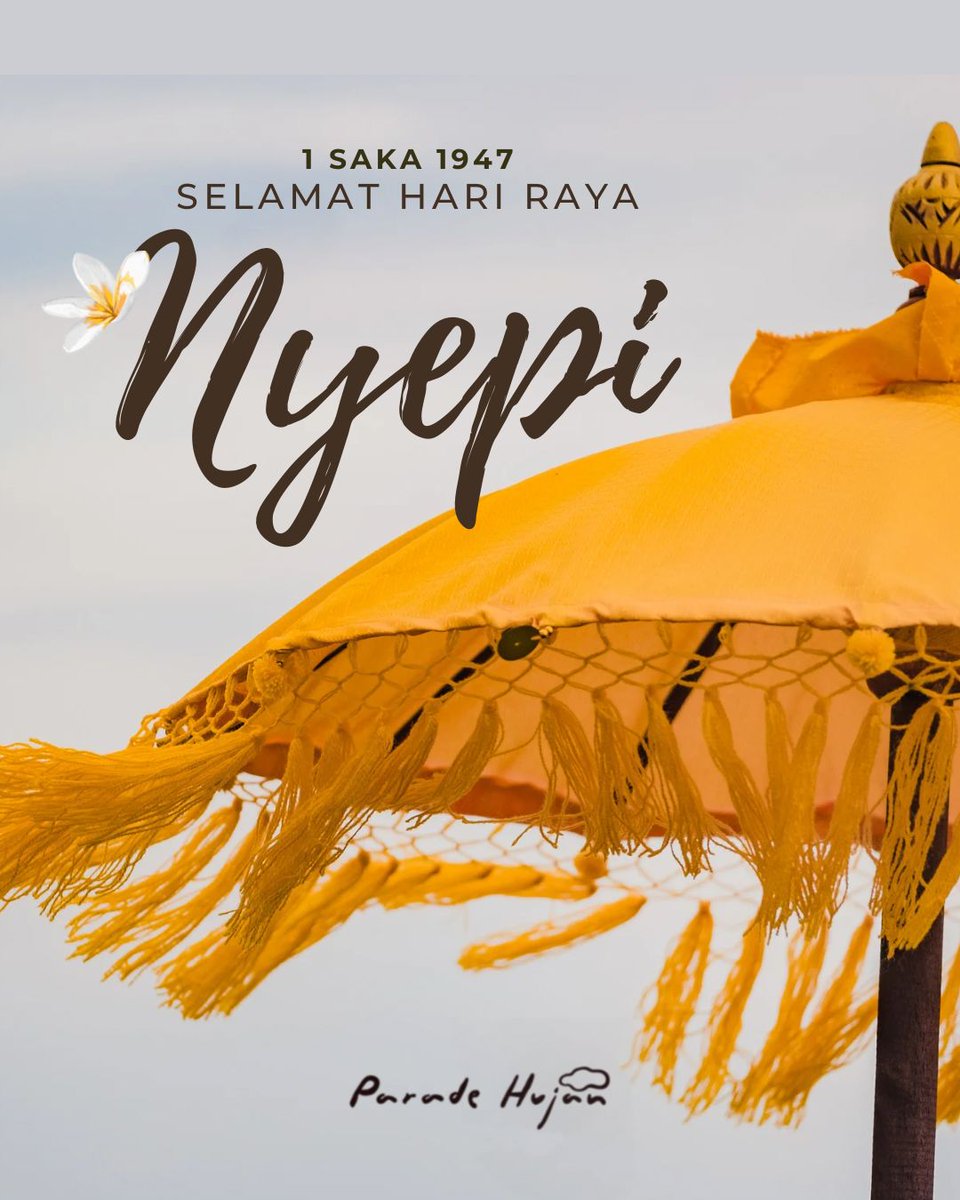 Selamat Hari Raya Nyepi 1 Saka 1947

Mari kita gunakan momen ini untuk introspeksi diri, menjaga kedamaian batin, dan memperbaharui semangat hidup dengan penuh kesadaran. Semoga kita semua diberikan kedamaian, kebahagiaan, dan keberkahan di tahun baru Saka. 🙏✨