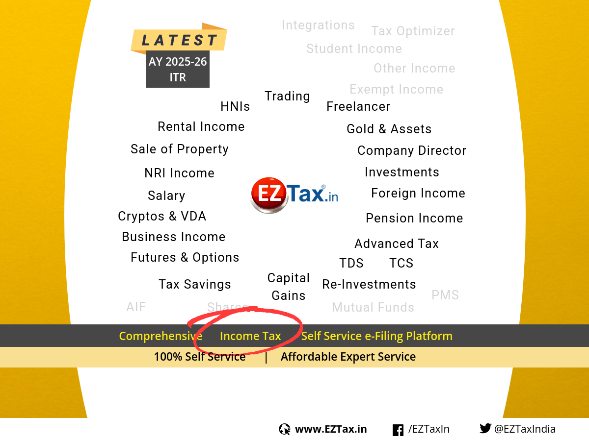 EZTaxIndia's tweet photo. ๐ Highest reviewed Online Tax Filing Portal and the only solution for updated ITR filing in India is offering Free to Paid e-filing for last 3 years when using self-service.
https://t.co/I15VXW8BkD > File in minutes.
#OnlineTaxFiling #TaxFiling #EFile #ITR #SelfService #FreeToPaid #HighestReviewed #TaxSolutions #EffortlessFiling #ExTax #EFileYourTaxes #FileWithConfidence #FinancialFreedom ๐ฐ
