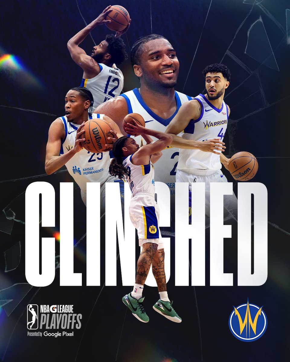 Santa Cruz is postseason bound! 🏆

With tonight’s win, the @gleaguewarriors have clinched their spot in the 2025 #NBAGLeaguePlayoffs presented by <a href="/GooglePixel_US/">Google Pixel</a>.