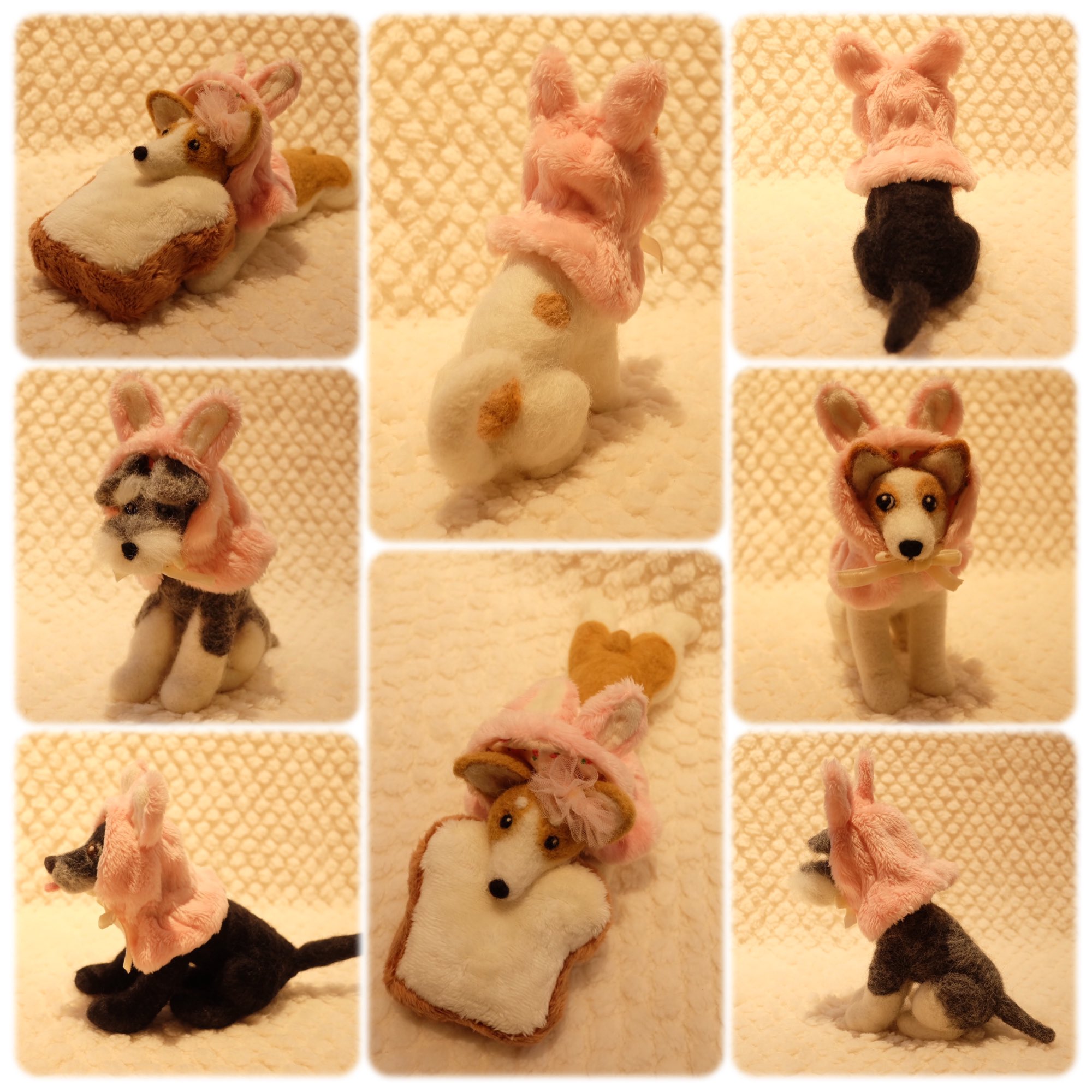 ハンドメイド オーダー受付ページ ♡デニムりんごわんこ パネル