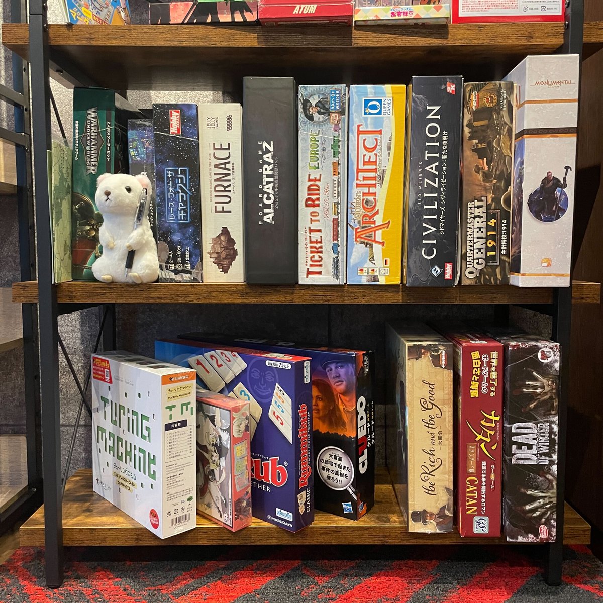 こんにちは🌞

本日も13時から営業しております。

道楽塾スペースには重めのボドゲも用意しておりますので、ぜひ遊んでみてください！

皆様のご来店をお待ちしております 。

いちご🍓
#秋葉原 #アキバ #ボドゲ