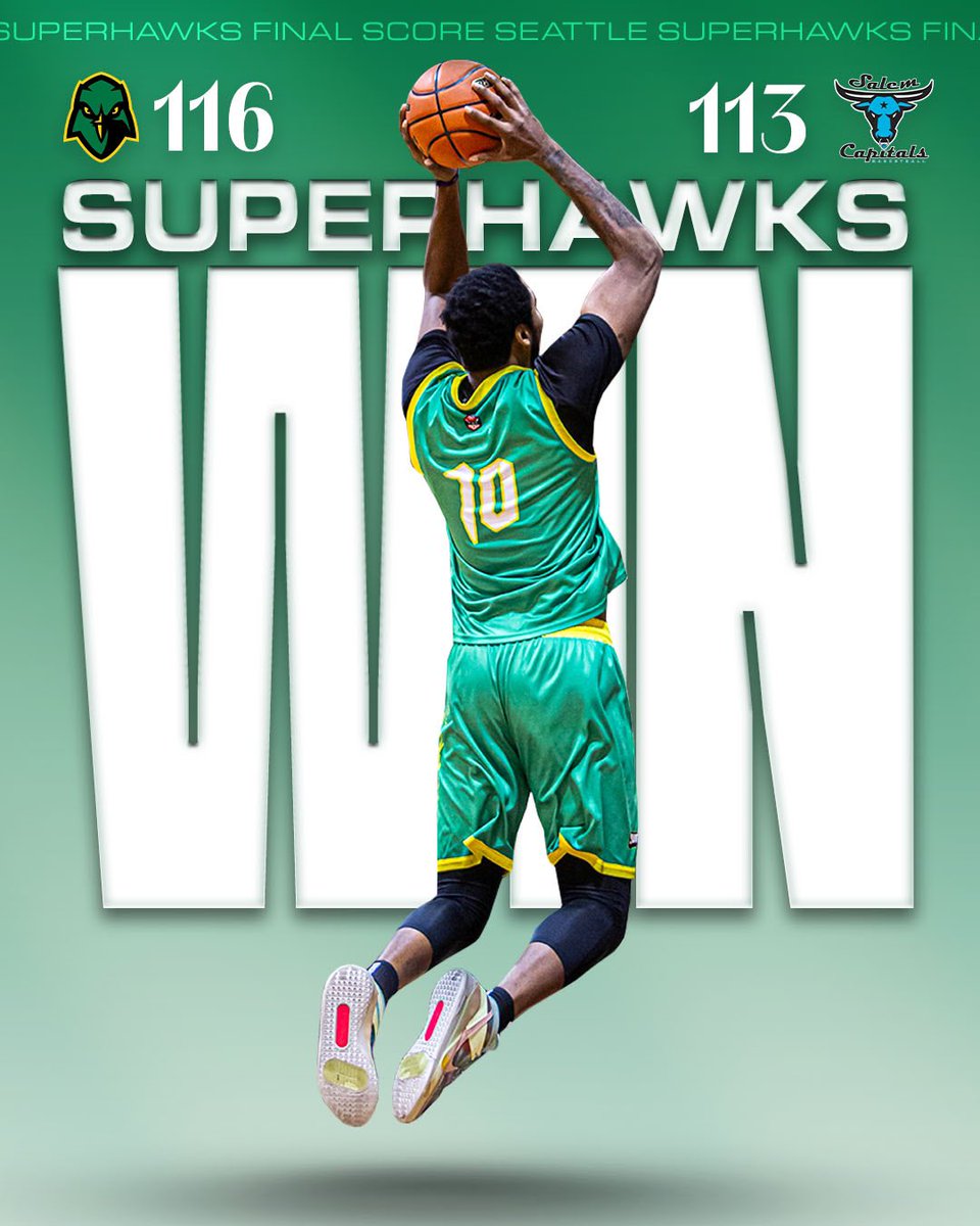 SSuperhawks's tweet photo. After a back and forth battle in Seattle, the SuperHawks take home the W 116-113 vs the Salem Capitals!
#seattle #superhawks #seattlesuperhawks #tbl #seattlehoops #hoops https://t.co/6LBwf19pJj