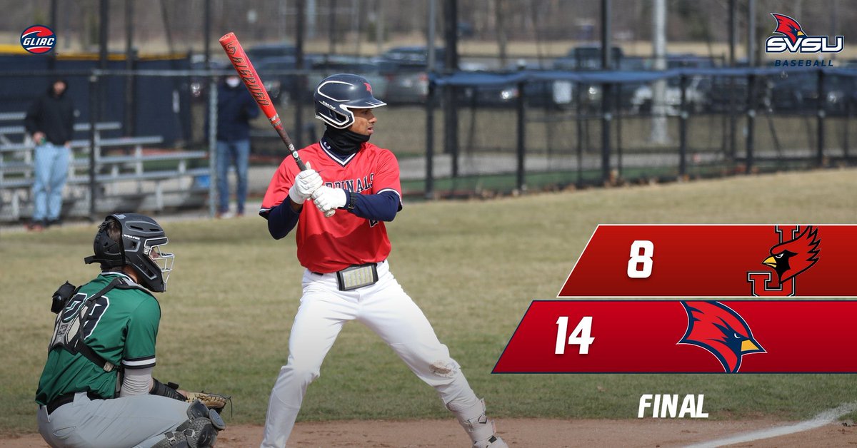 SVSU Baseball (@svsubaseball) on Twitter photo Cards win 14-8 for their 5th W in a row
Chase Raymond gets the W, 7 IP 3 ER 7 K
<a href="/JShelagowski/">Jake Shelagowski</a> slams the door for SV 1.2 IP, 0 R, 3K
<a href="/LucasMead04/">Lucas Mead</a> & <a href="/RyanJarvis_21/">Ryan Jarvis</a> 4 H’s each, 5 RBI
<a href="/BuckSnabes/">Buck Snabes</a> 3-4 2 SBs
<a href="/austin_cicerone/">Austin Cicerone</a> 2-4 3 BBs
<a href="/ScheibEthan/">Ethan Scheib</a> <a href="/jordanlewis_08/">Jordan Lewis</a> <a href="/WisonZane/">Zane Wilson</a> all w/💣s Cards win 14-8 for their 5th W in a row
Chase Raymond gets the W, 7 IP 3 ER 7 K
<a href="/JShelagowski/">Jake Shelagowski</a> slams the door for SV 1.2 IP, 0 R, 3K
<a href="/LucasMead04/">Lucas Mead</a> & <a href="/RyanJarvis_21/">Ryan Jarvis</a> 4 H’s each, 5 RBI
<a href="/BuckSnabes/">Buck Snabes</a> 3-4 2 SBs
<a href="/austin_cicerone/">Austin Cicerone</a> 2-4 3 BBs
<a href="/ScheibEthan/">Ethan Scheib</a> <a href="/jordanlewis_08/">Jordan Lewis</a> <a href="/WisonZane/">Zane Wilson</a> all w/💣s