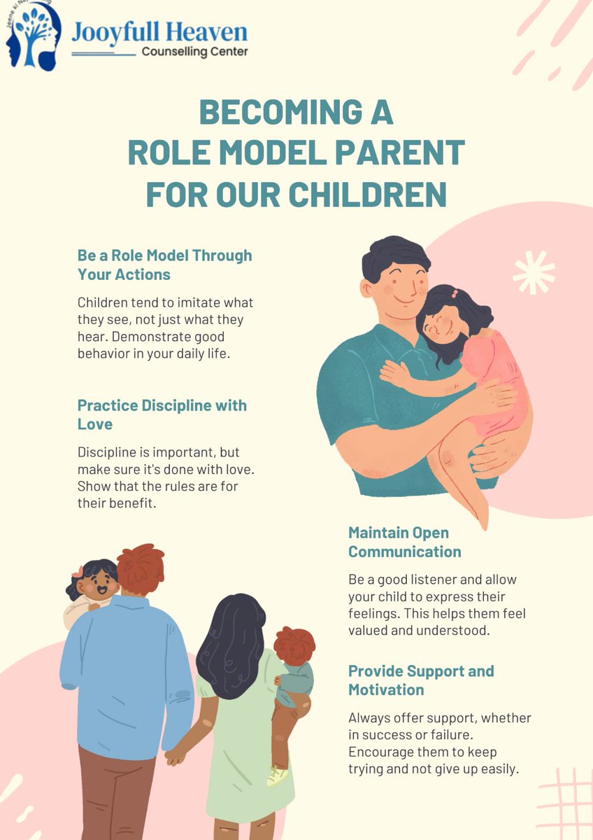 jooyfullheaven's tweet image. Embrace the journey of parenting with love and understanding! 💖 At Jooyfull Heaven Counseling Center, we believe in leading by example. Together, let&apos;s nurture the leaders of tomorrow! 🌟 

📲Call on:- 8168548717
🔗jooyfullheavencounsellingcenter.in

#RoleModelParenting #JooyfullHeaven