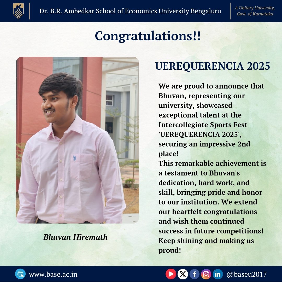 Dr. B R Ambedkar School of Economics University tweet media