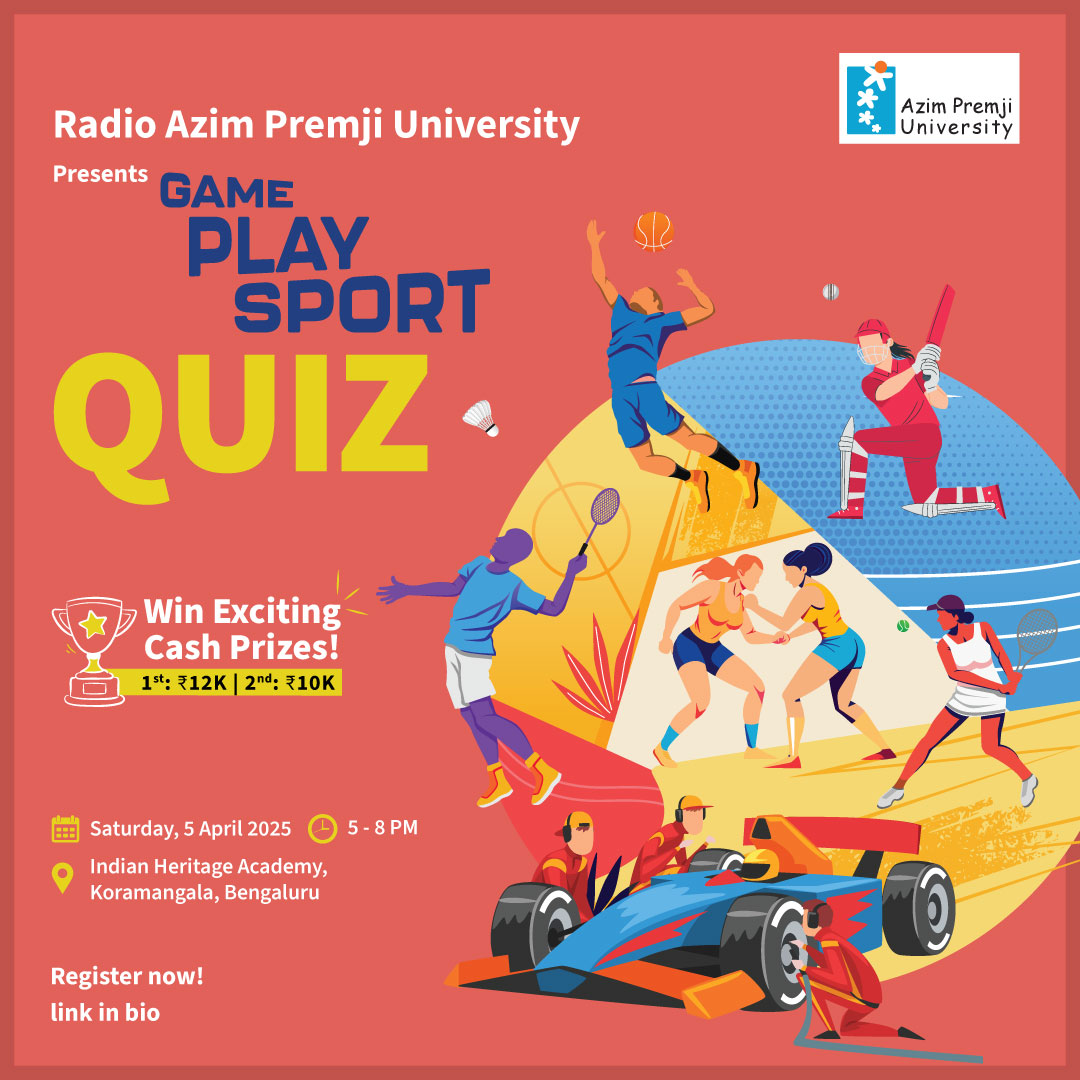Ready to test your sports smarts? Join Game Play Sport – a quiz by Radio Azim Premji University that celebrates India’s sporting culture. Open to all sports enthusiasts. Cash prizes, epic trivia, and loads of fun. Register now! #SportsQuiz

docs.google.com/forms/d/e/1FAI…