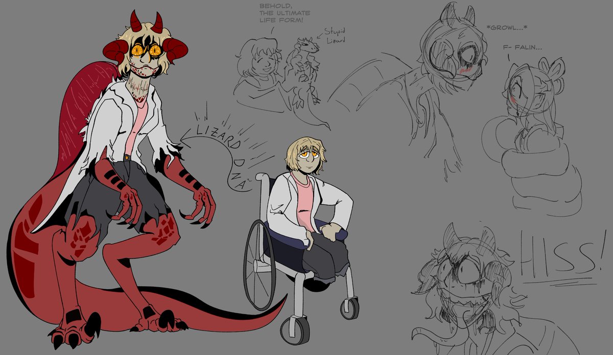 MarigoldStars's tweet photo. Labru Spiderman AU: This time, Falin. AKA, "The Chimera."

Also some #farcille I guess. They're freaks in every universe <3

(Some bonus sketches by @MortuaryWolf in replies) https://t.co/3HrvKTME6M