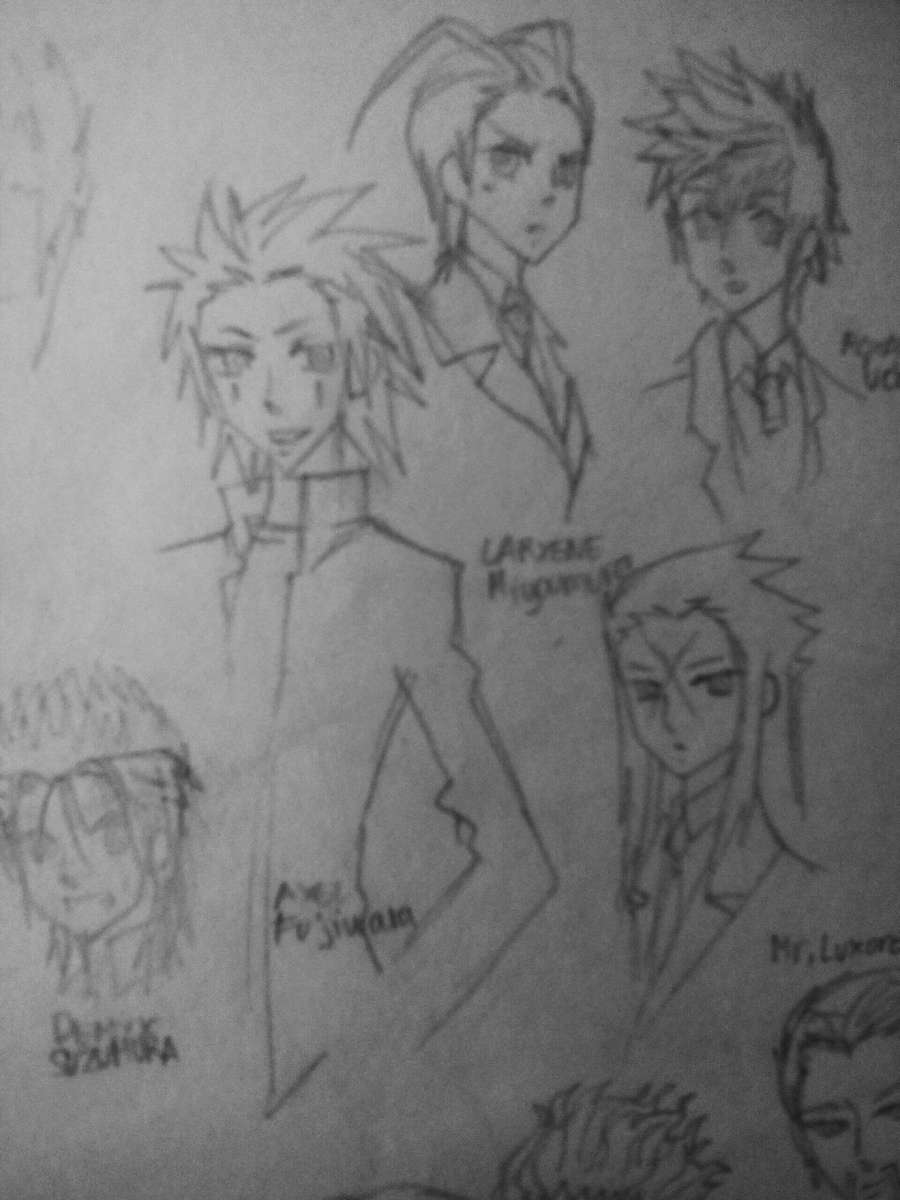 Some Kingdom Hearts school AU before I knew what an AU is haha (childhood drawing) 