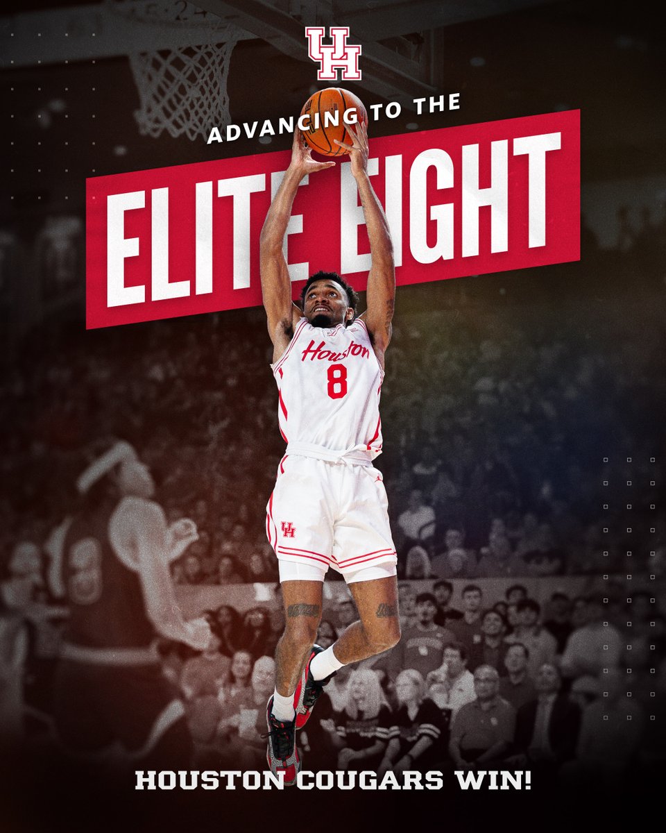 University of Houston (@uhouston) on Twitter photo Victory is SWEET! The Cougars are headed to the Elite Eight! 🔥 #MarchMadness #ForTheCity Victory is SWEET! The Cougars are headed to the Elite Eight! 🔥 #MarchMadness #ForTheCity