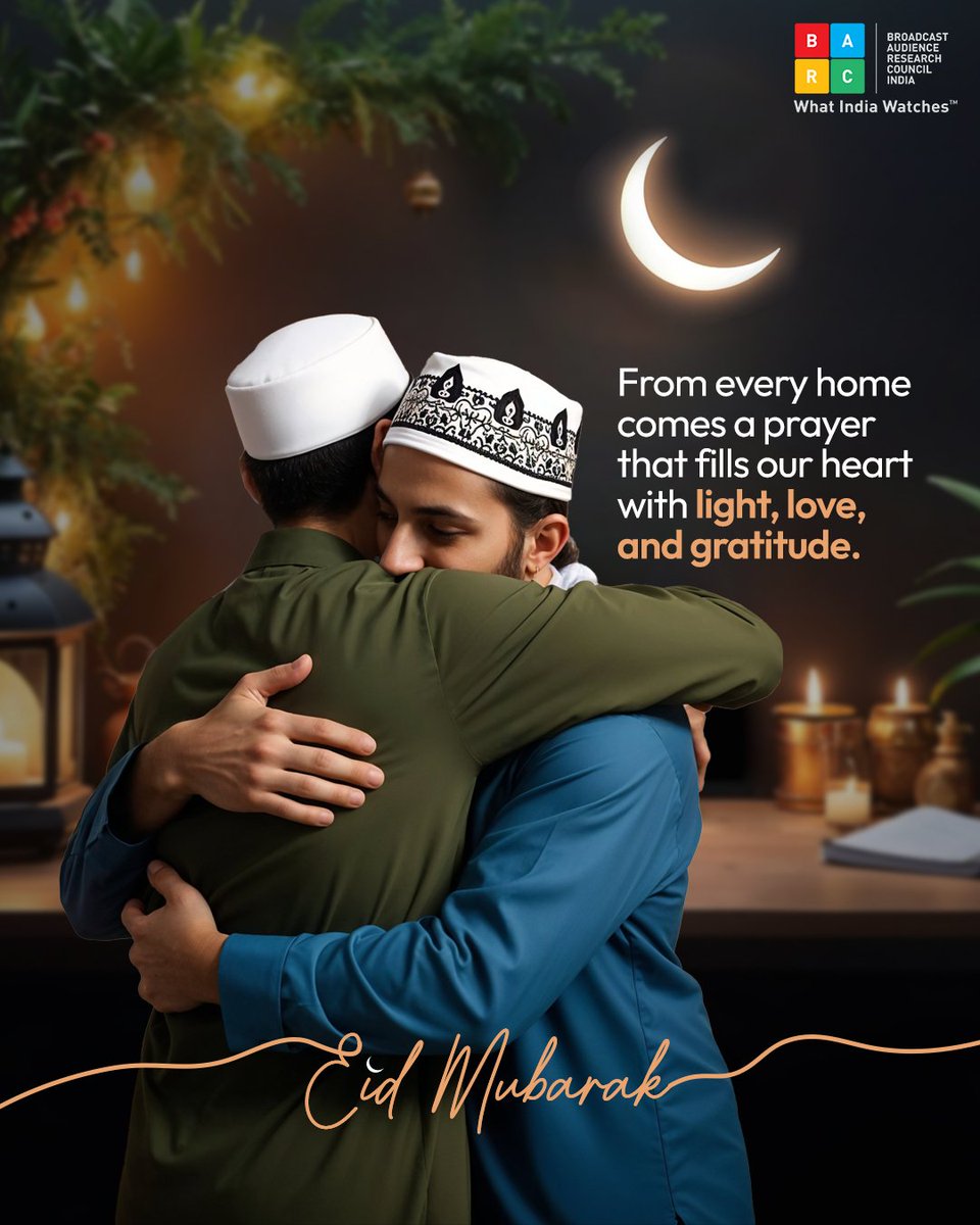 From every home to the glowing moon above, Eid fills the night with light, love, and gratitude.
Eid Mubarak!

#BARCIndia #EidMubarak #GratitudeAndPeace 
#EidCelebrations
